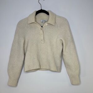 & Other Stories Cream Sweater with Ribbed Detailing